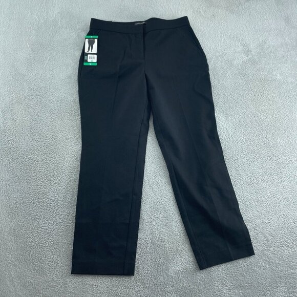 Banana Republic Womens Black Slim-Fit Dress Pants Size 12 NWT 4699 - Picture 1 of 11